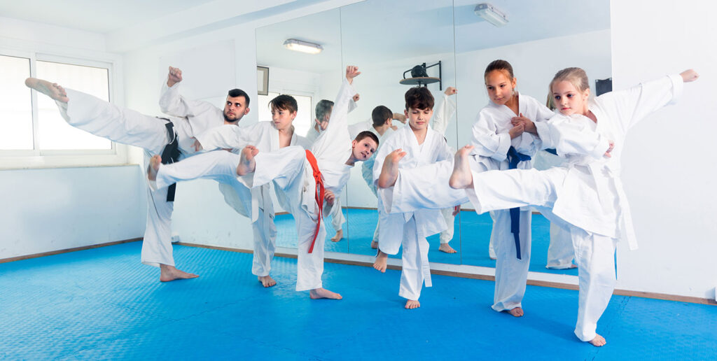 Martial arts of different ages and grades