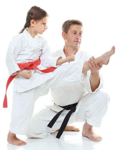 Coaching children in martial arts
